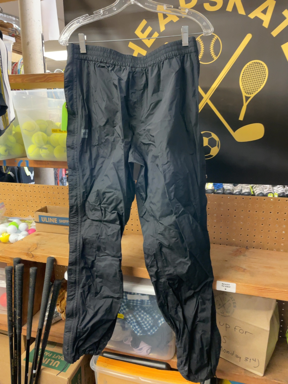 MEC Rain Pants Medium Black