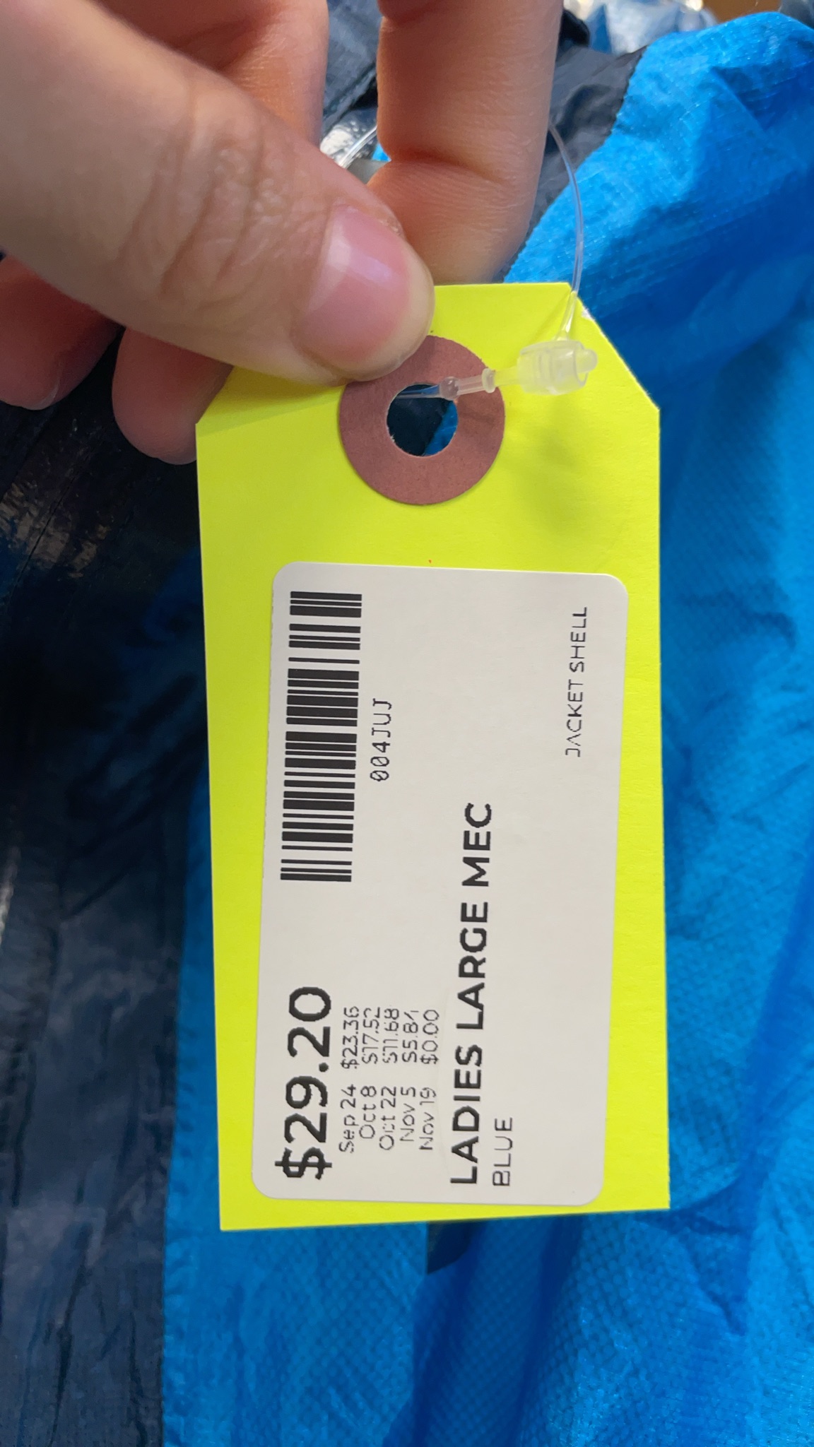 MEC Shell Jacket Ladies Large Blue