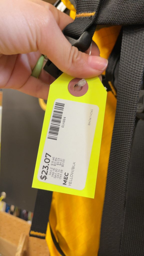 MEC Yellow & Black Technical Backpack