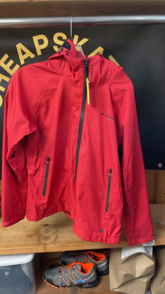Medium Columbia Titanium Omni-Heat Rain Jacket