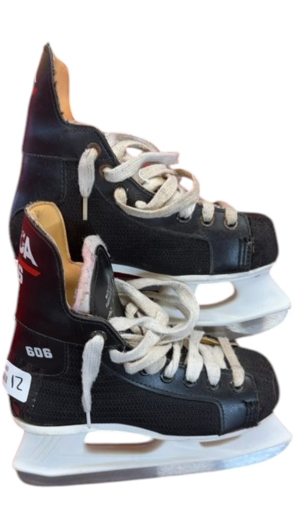 Mega 606 Ice Skates Black Used Size 12 - image 1