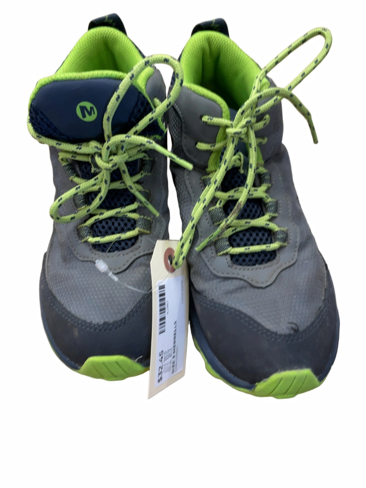 Merrell Hiking Boots Size 3 Grey/Green - image 1