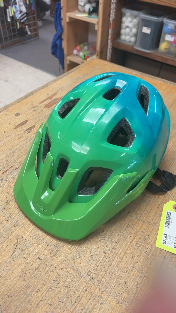 MET Cycling Helmet - Green/Blue (52-57 cm)