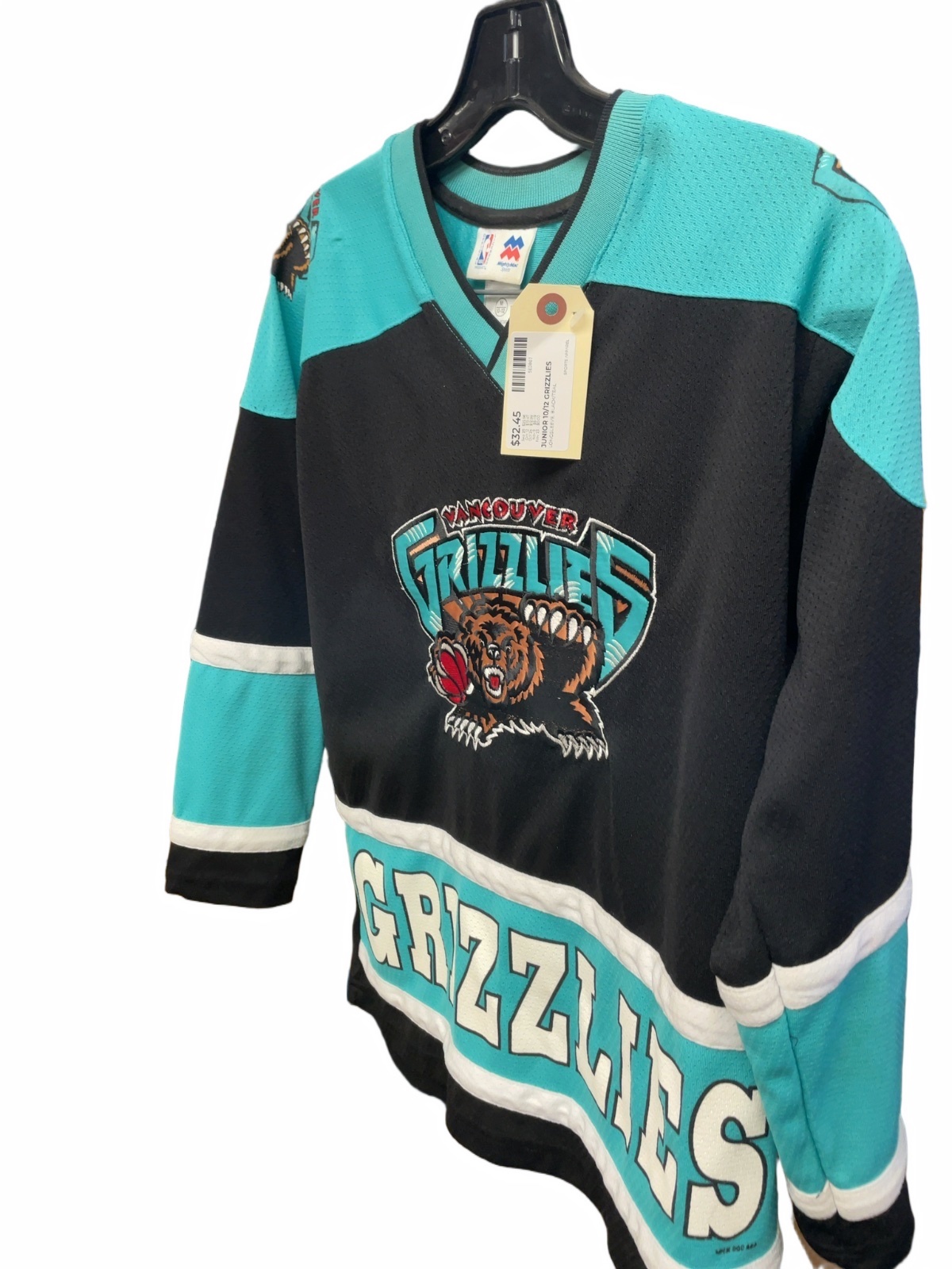 MightyMac Sports Vancouver Grizzlies Junior 10/12 Longsleeve Jersey - image 1