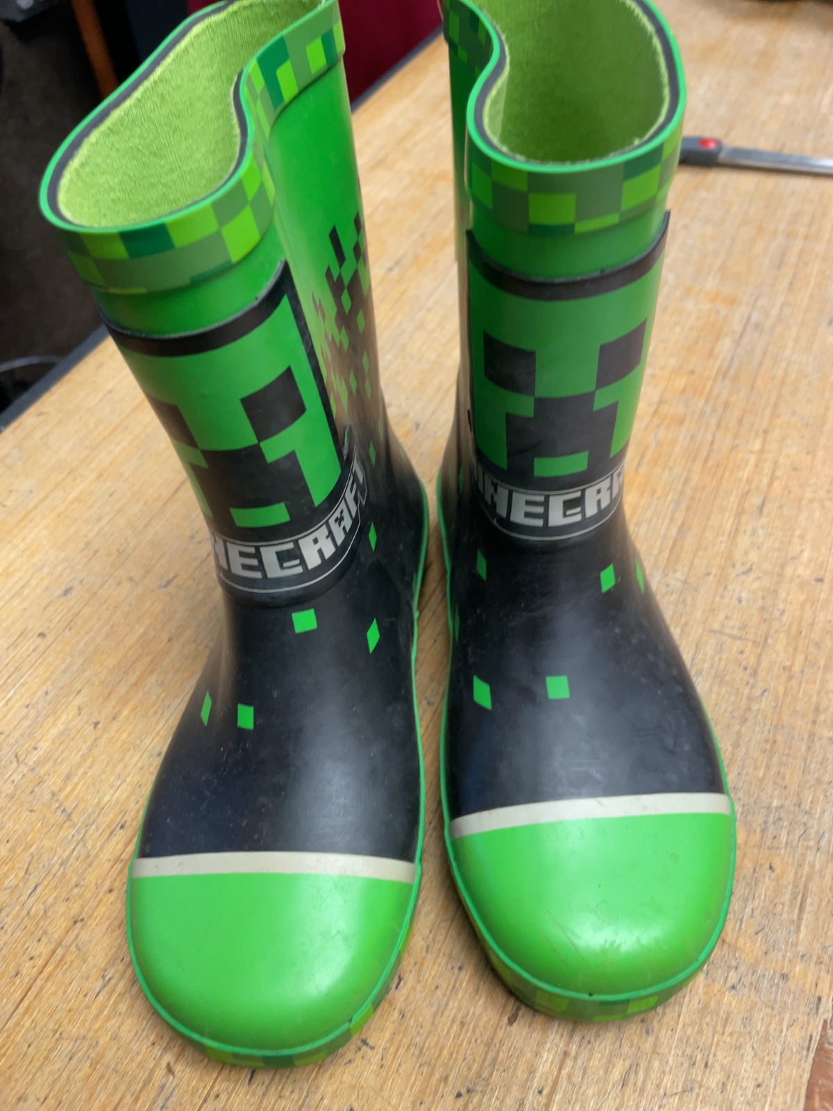 Minecraft Creeper Size 1 Rain Boots