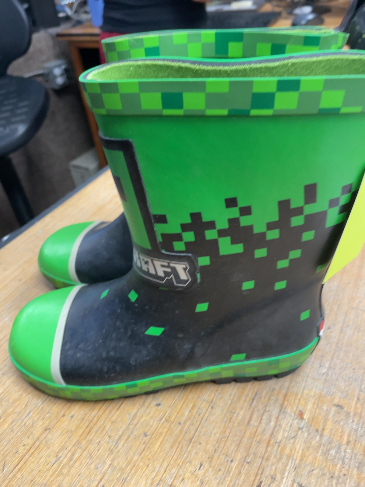 Minecraft Creeper Size 1 Rain Boots