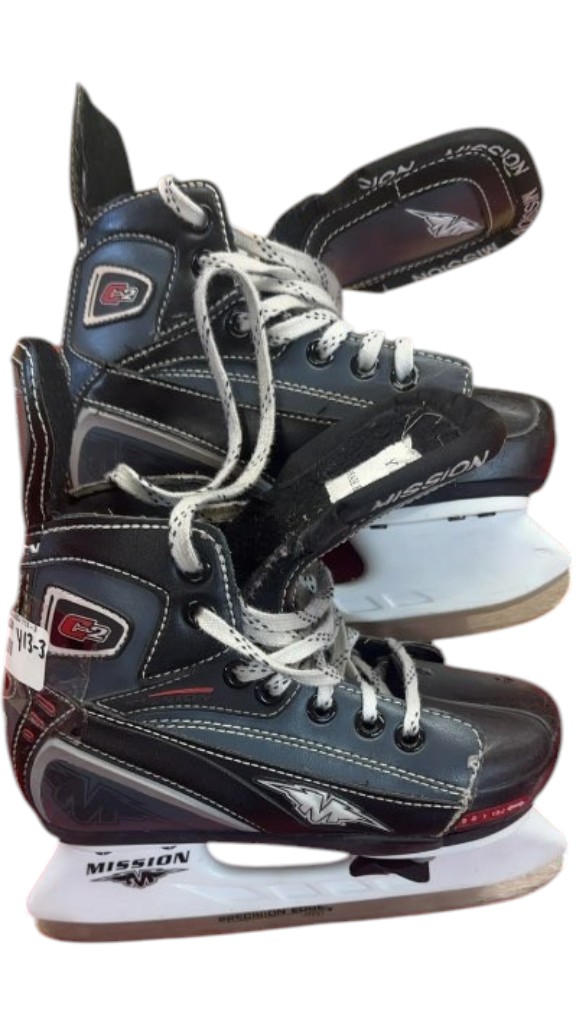 Mission Hockey Skates G2 Adjustable Used Youth Size Y13-3 - image 1