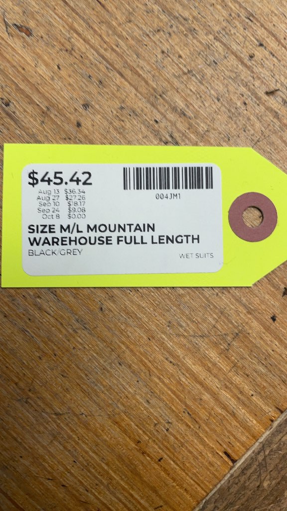 Mountain Warehouse Full Length Wetsuit - Size M/L