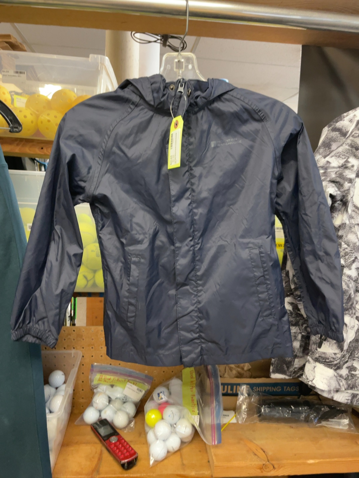 Mountain Warehouse Junior Rain Jacket - Navy - Size 7/8