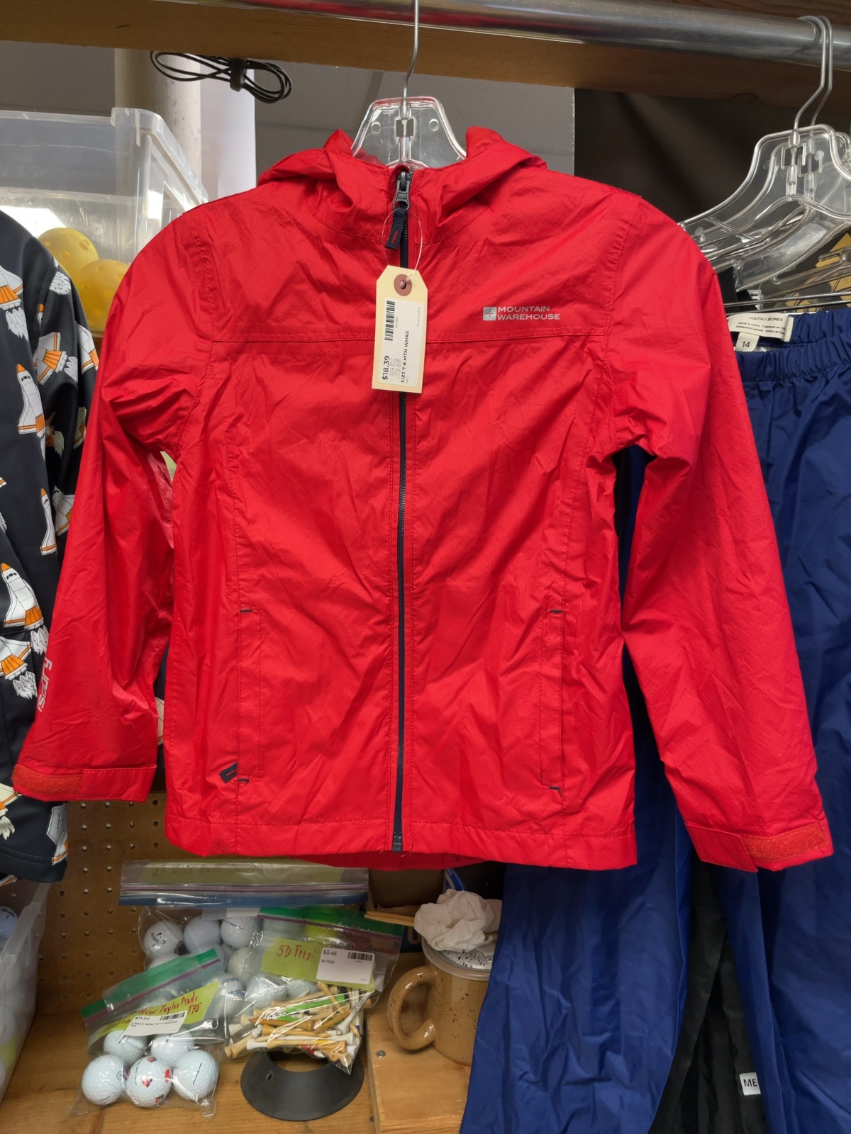 Mountain Warehouse Rain Jacket Size 7-8 Red
