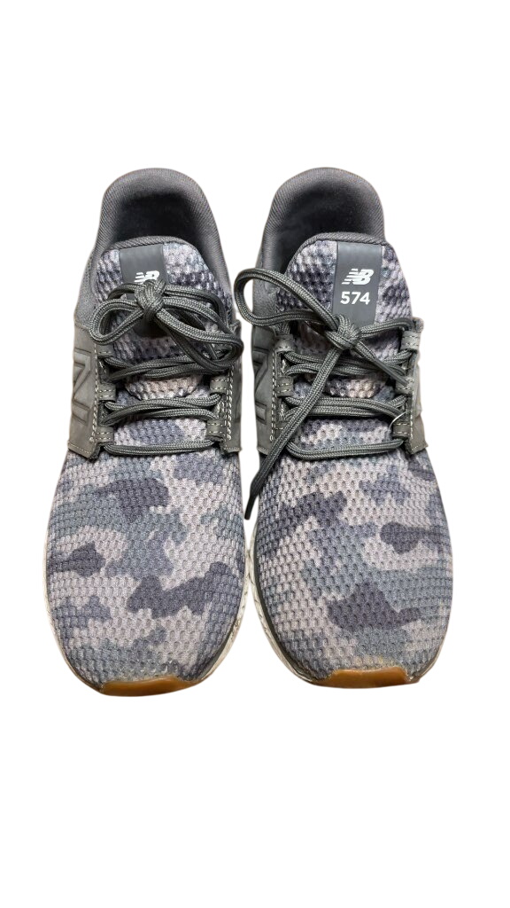 New Balance 574 Grey Camo Runners - Size 7.5