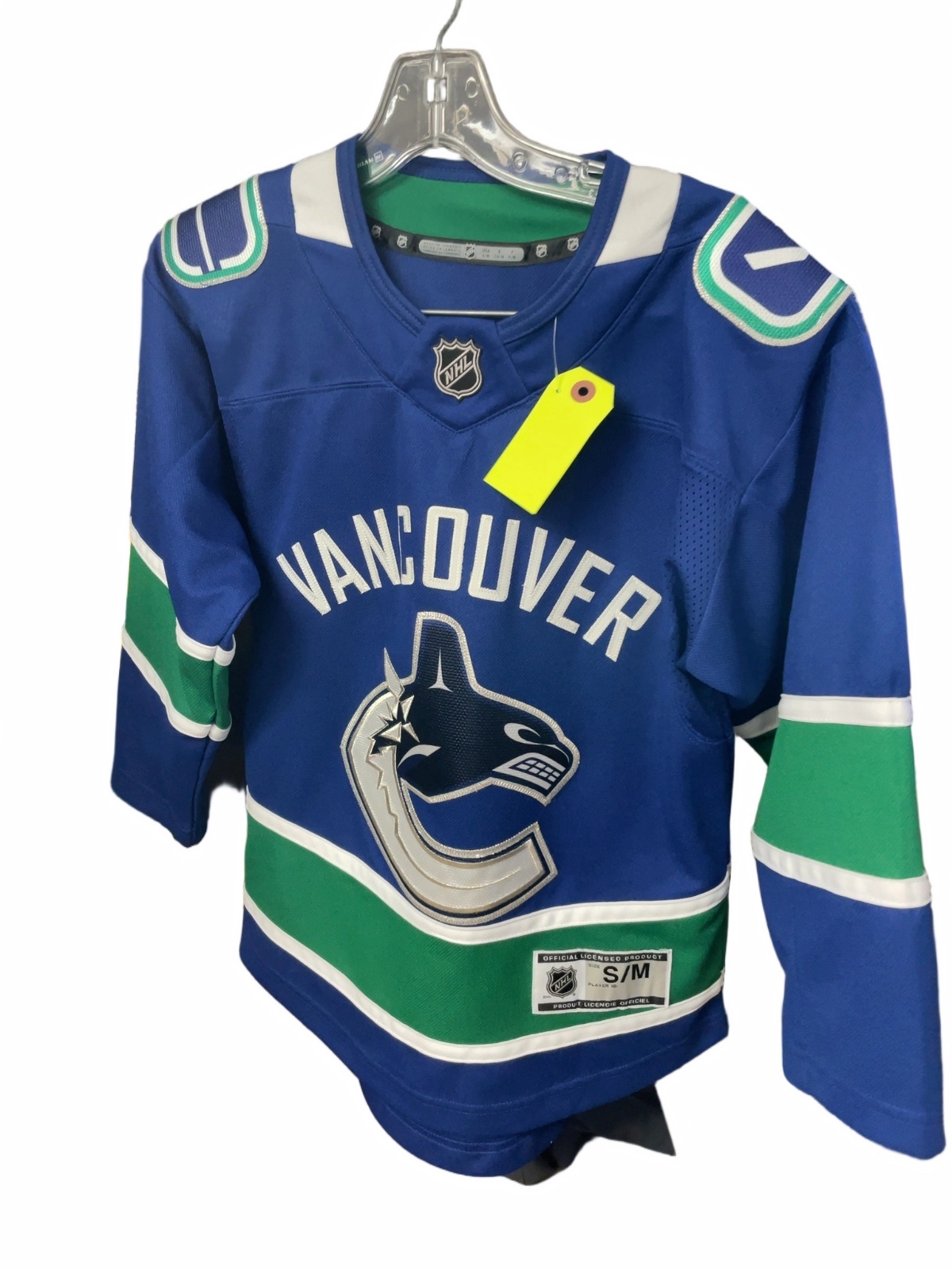 NHL Vancouver Canucks Junior S/M Blue Hockey Jersey
