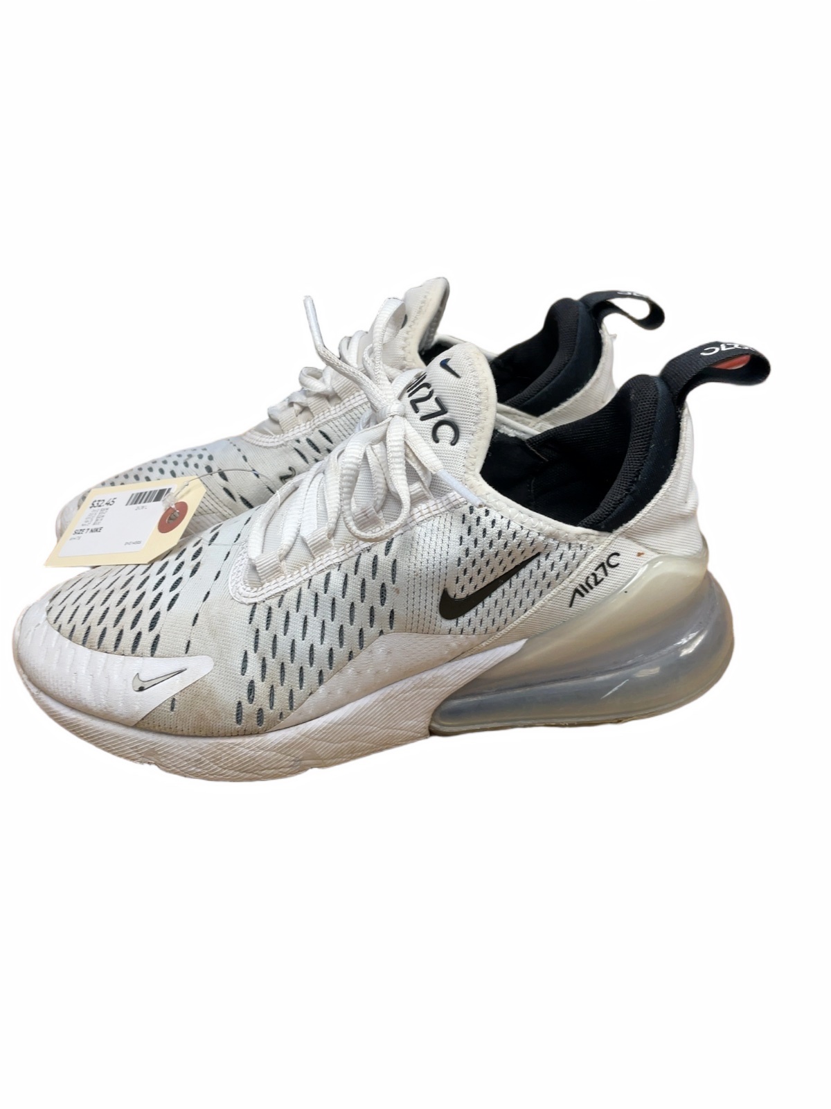 Nike Air 270 Size 7 White Sneakers - image 1