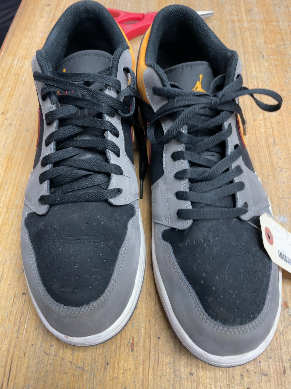 Nike Air Jordan 1 Low Size 12 Grey/Black/Orange