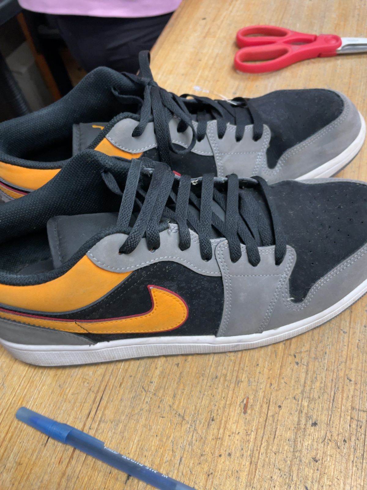 Nike Air Jordan 1 Low Size 12 Grey/Black/Orange