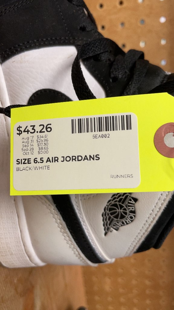 Nike Air Jordan 1 Mid Black/White Size 6.5