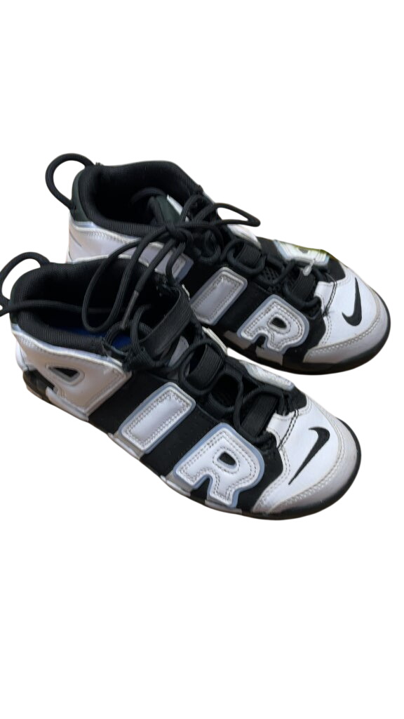 Nike Air More Uptempo Basketball Shoes - White/Black - Size 3