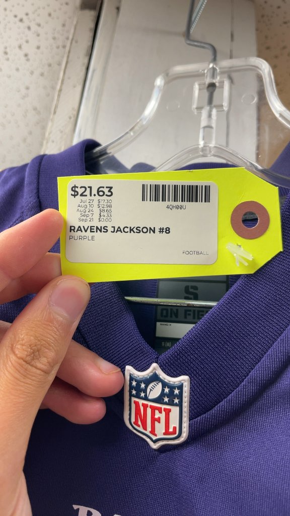 Nike Baltimore Ravens Lamar Jackson #8 Jersey - Youth Small
