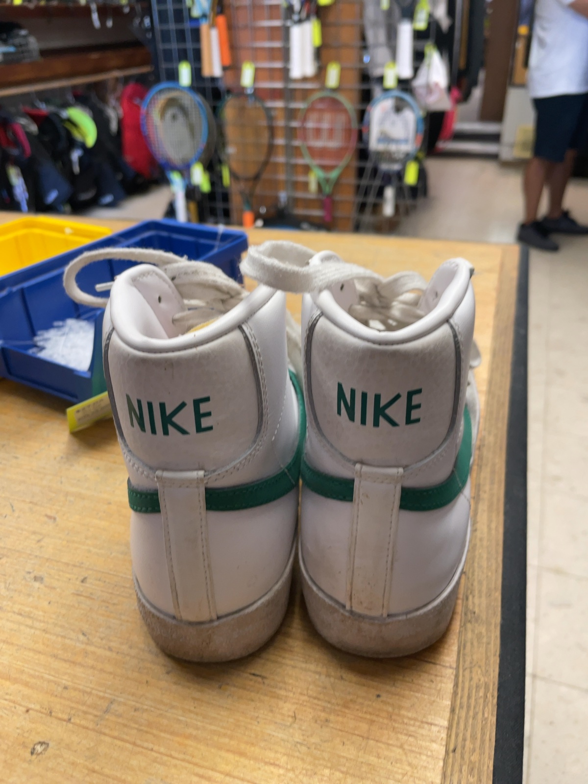Nike Blazer Mid '77 High-Top Sneakers - White/Green - Size 7.5