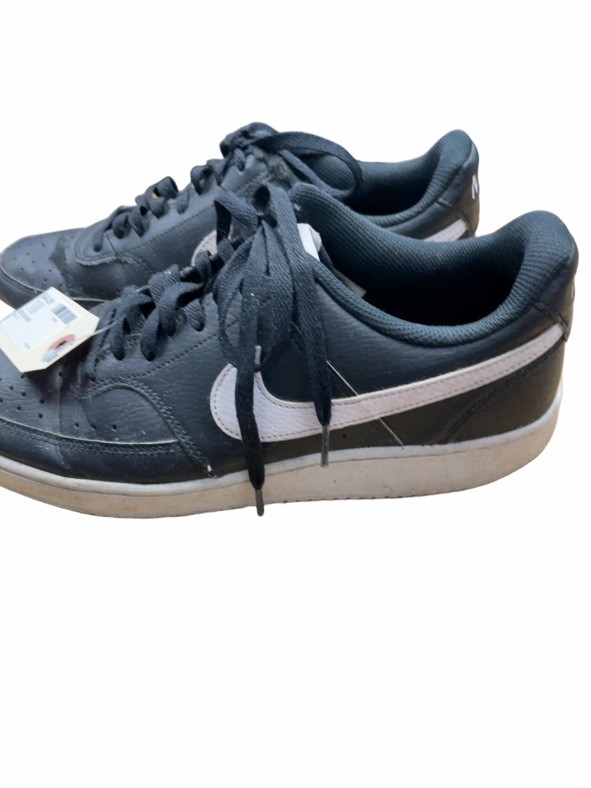 Nike Court Vision Low Size 9.5 Black/White Sneakers - image 1
