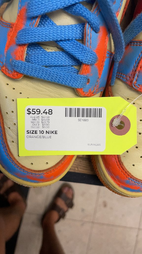 Nike Dunk High Size 10 Orange/Blue