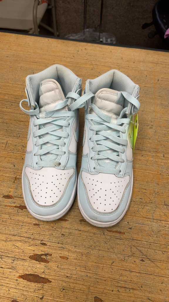 Nike Dunk High White/Blue Sneakers - Size 5.5