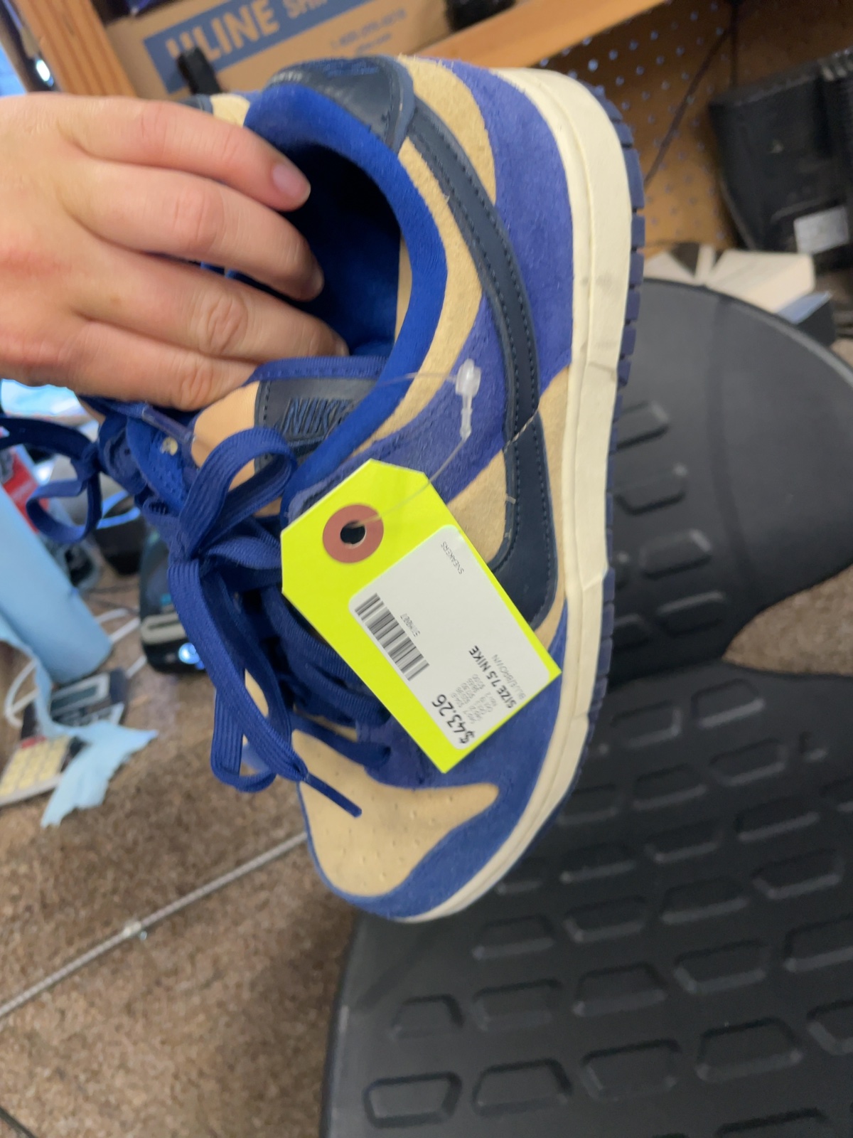 Nike Dunk Low Blue/Brown Sneakers - Size 7.5