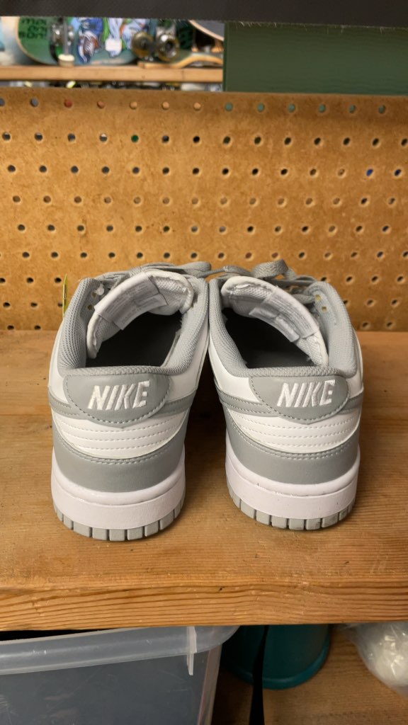 Nike Dunk Low Grey/White Sneakers - Size 9