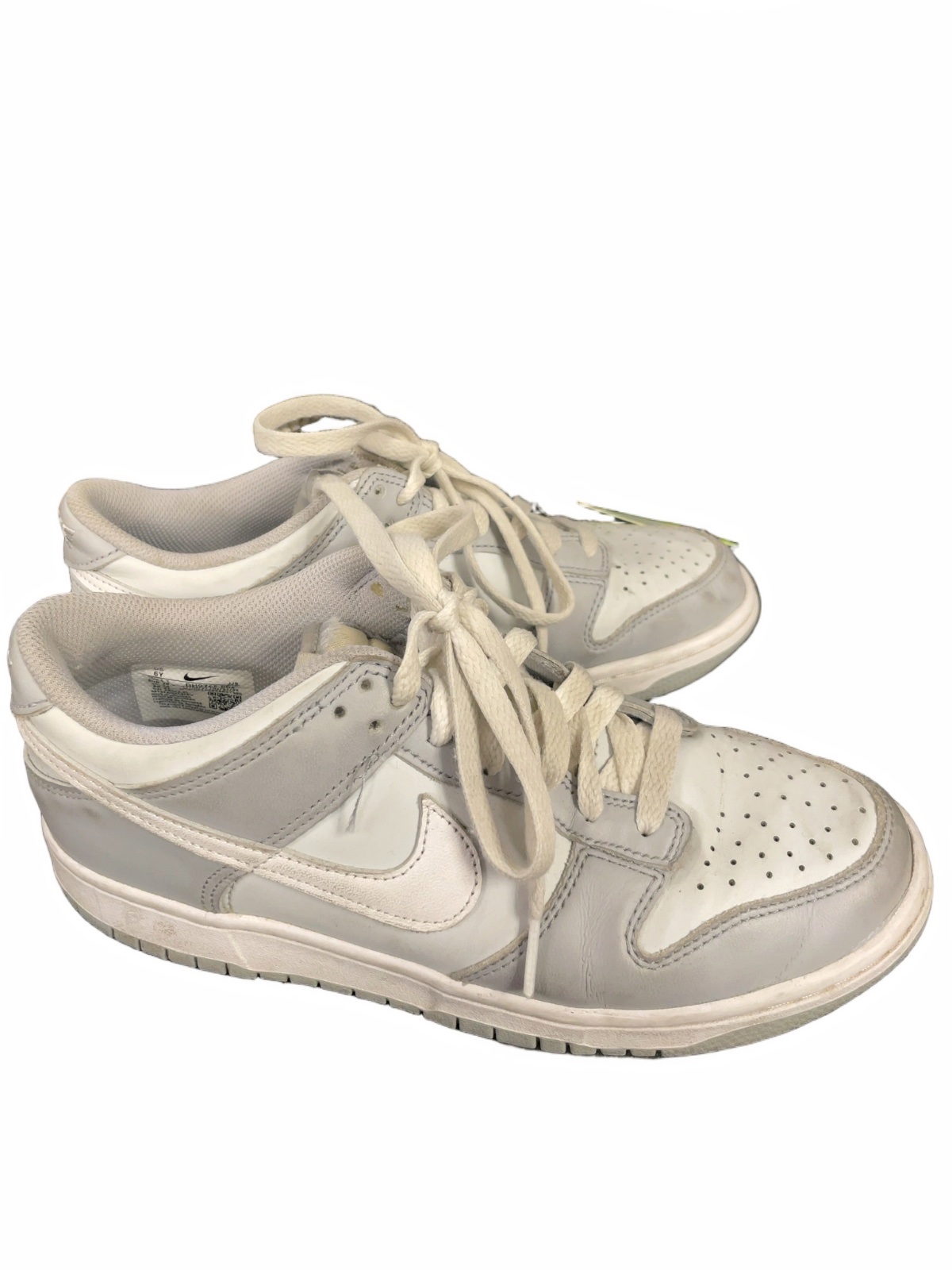 Nike Dunk Low Grey/White Sneakers - Youth Size 6Y - image 1