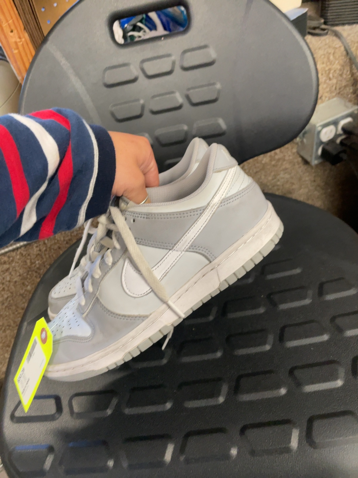 Nike Dunk Low Grey/White Sneakers - Youth Size 6Y