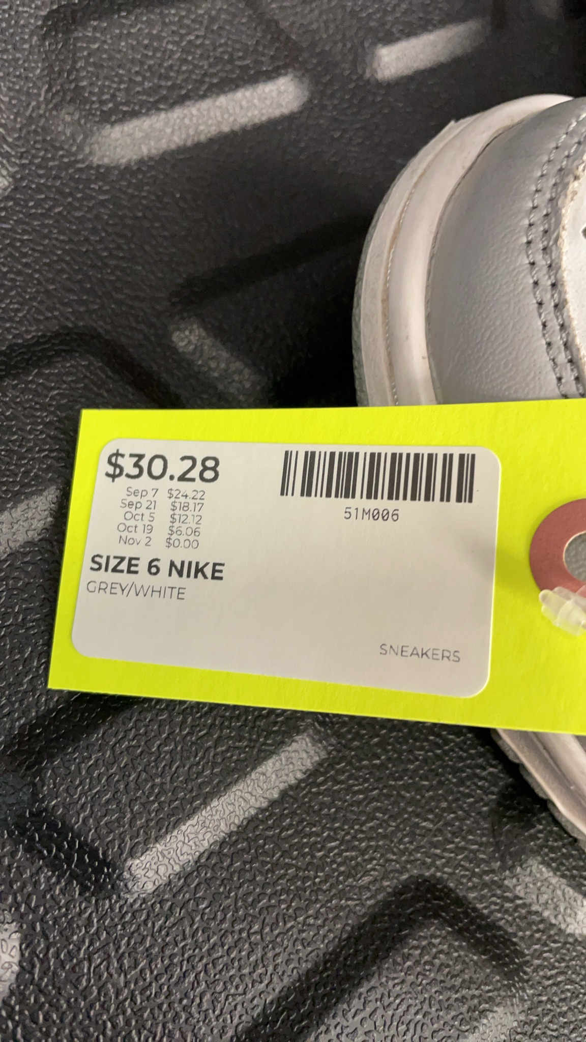 Nike Dunk Low Grey/White Sneakers - Youth Size 6Y