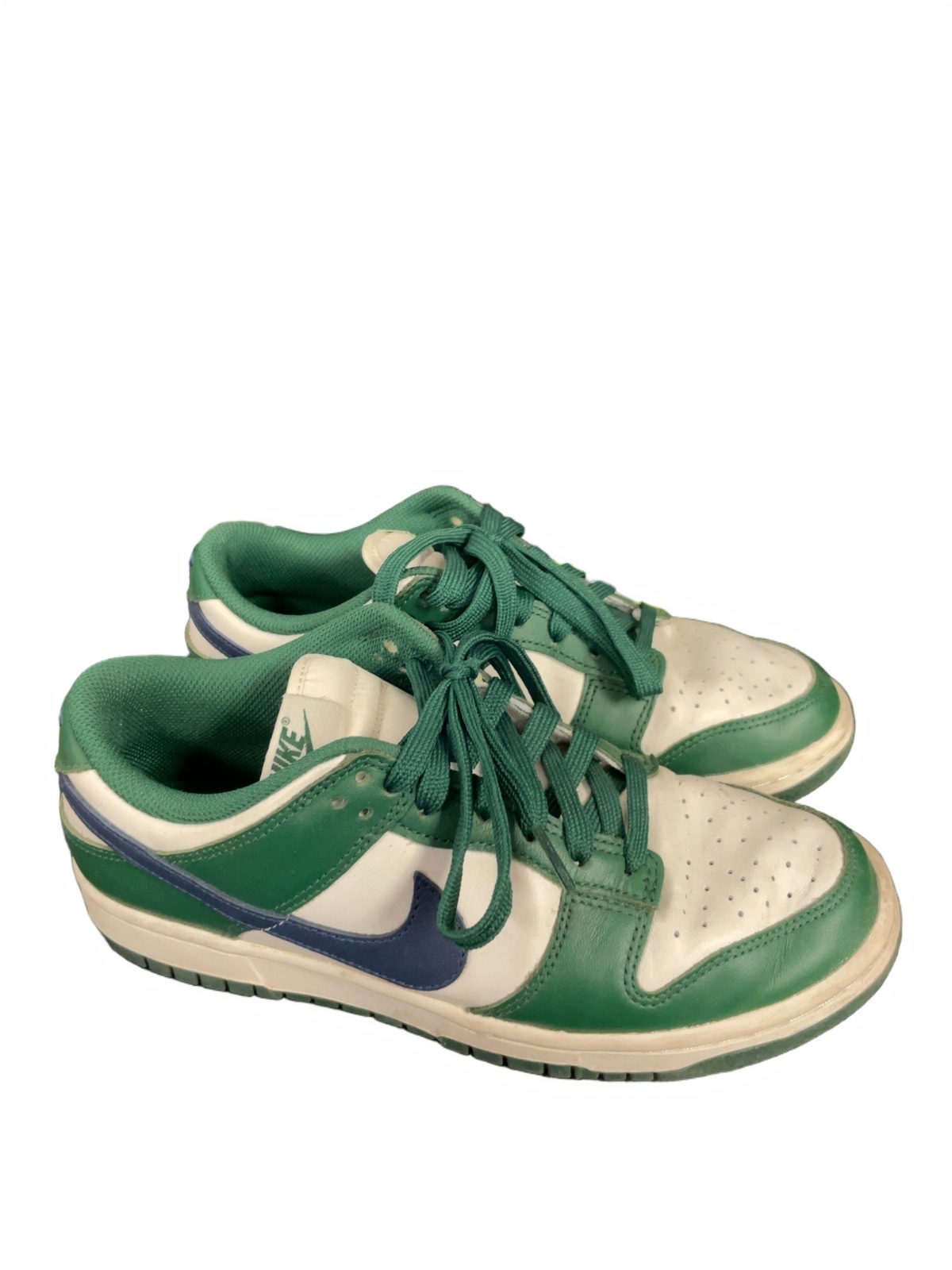 Nike Dunk Low Sneakers - Green/White/Navy - Size 7.5 - image 1