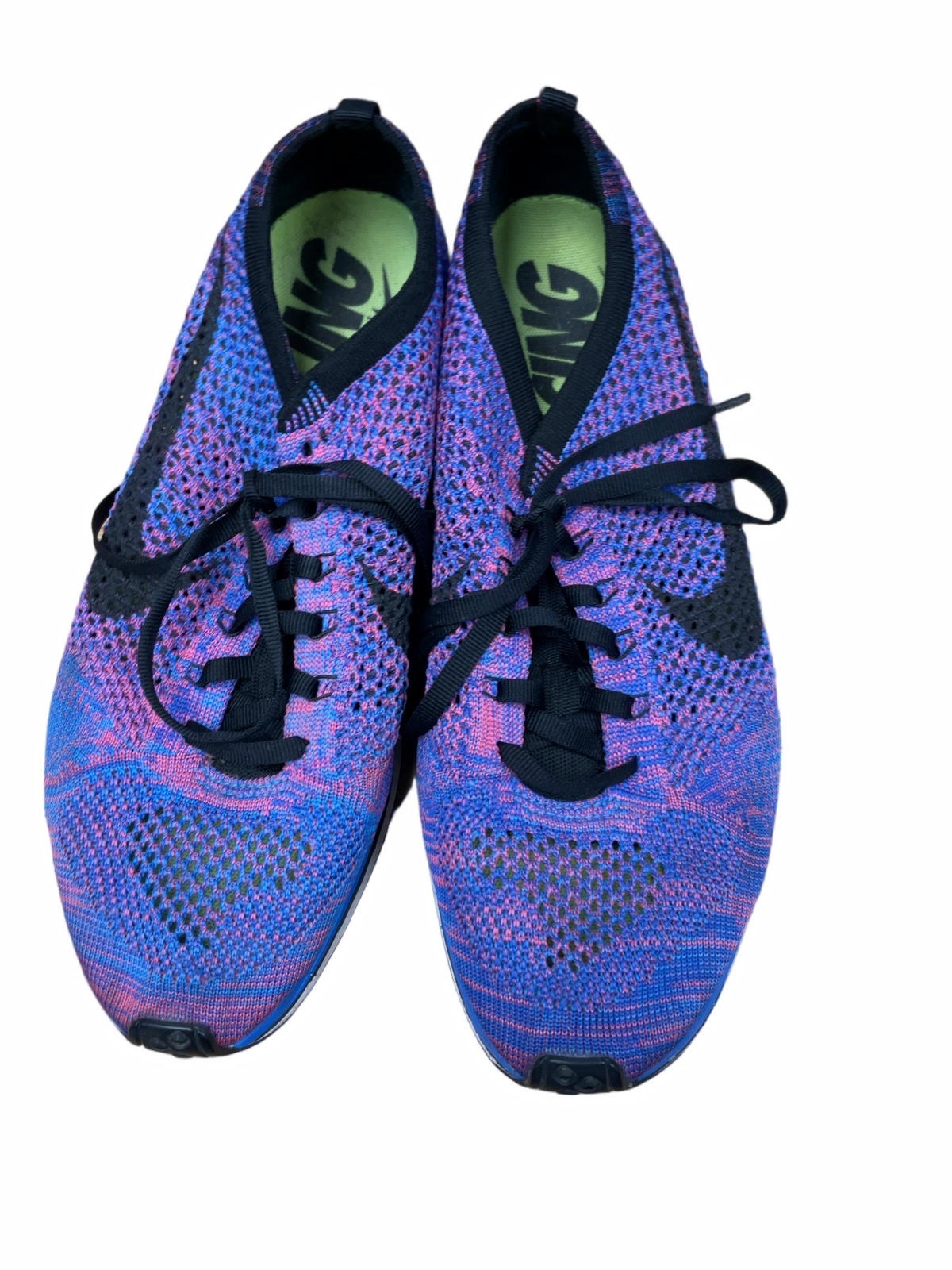 Nike Flyknit Racer Size 9.5 Multi-Color Running Shoes - image 1