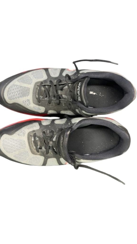 Nike Golf Shoes Hyperfuse Black Grey Red Size 9.5