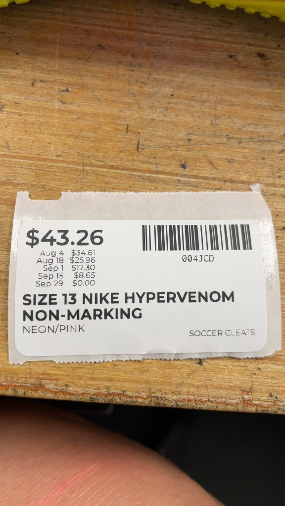 Nike Hypervenom Non-Marking Soccer Cleats - Size 13