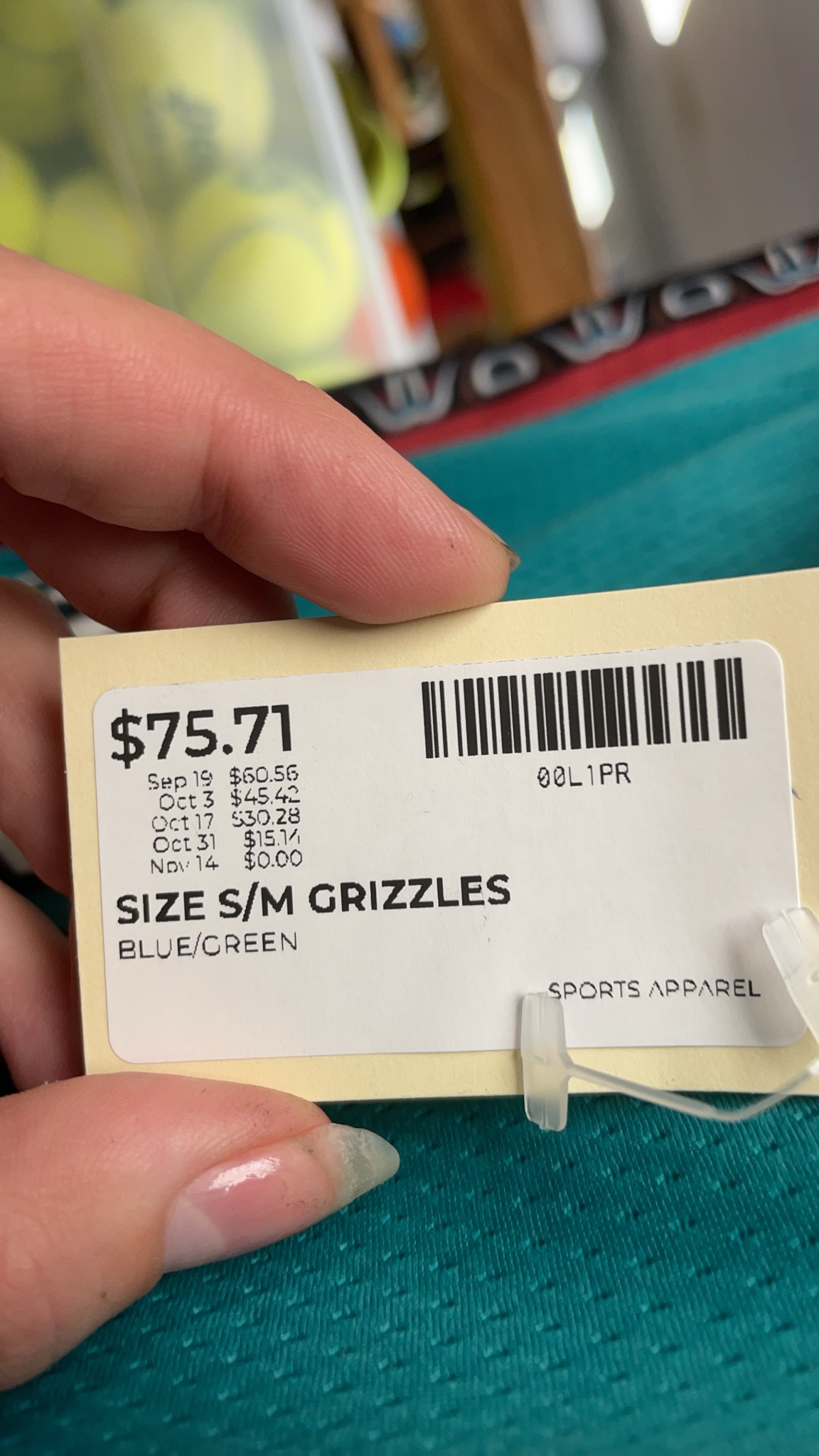 Nike Ja Morant Vancouver Grizzlies Swingman Jersey Size 44 Teal