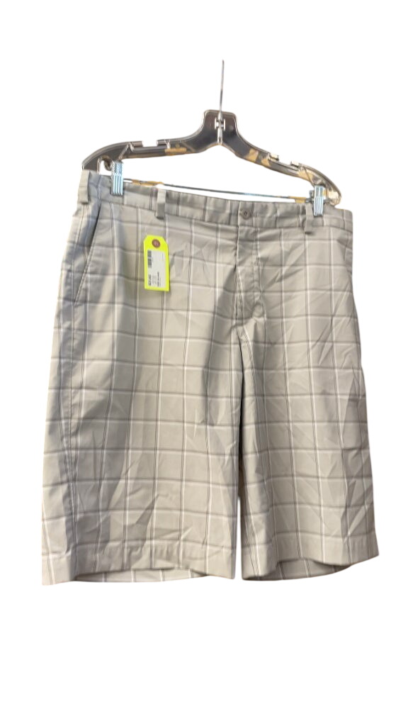 Nike Size 36 Grey Plaid Golf Shorts - image 1