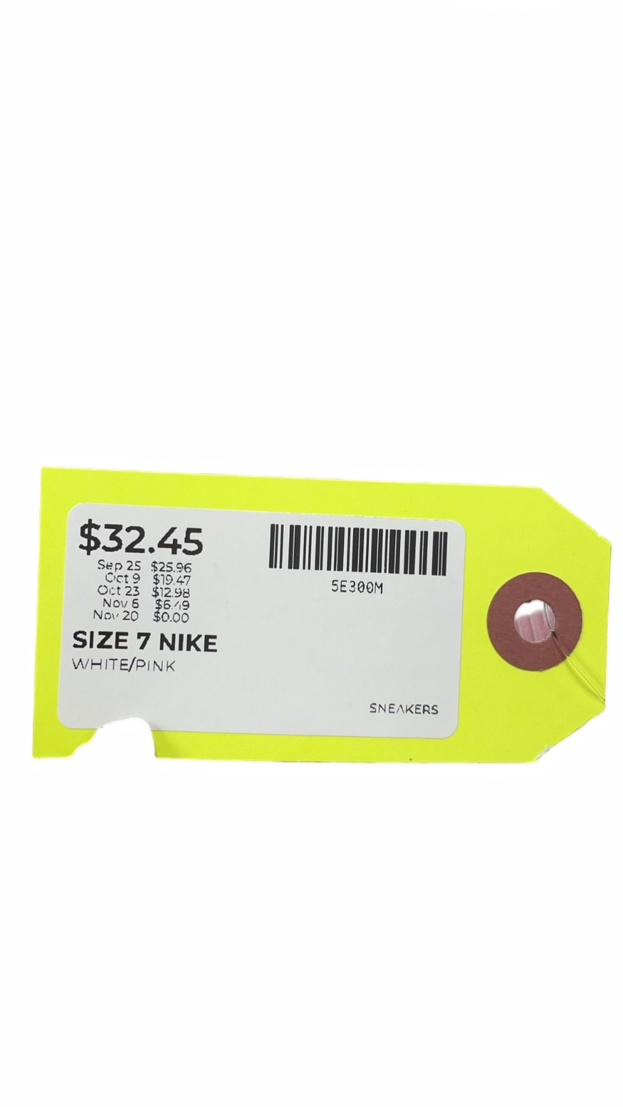 Nike Sneakers Size 7 White/Pink - image 1