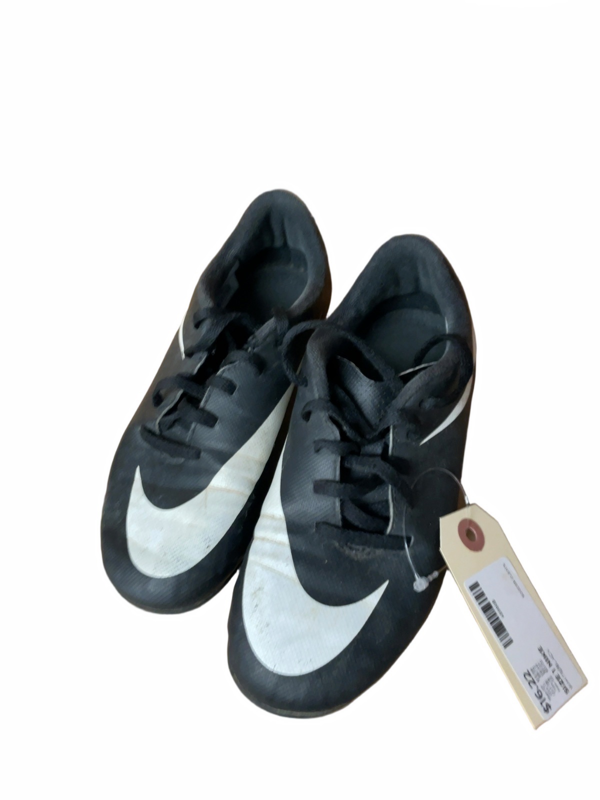 Nike Soccer Cleats Size 1 White/Black - image 1