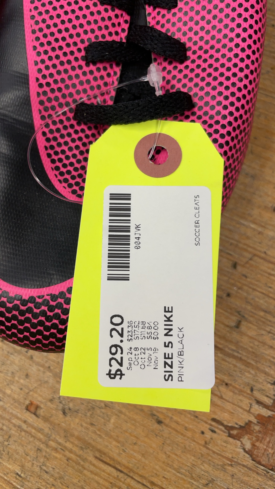 Nike Soccer Cleats Size 5 Pink/Black