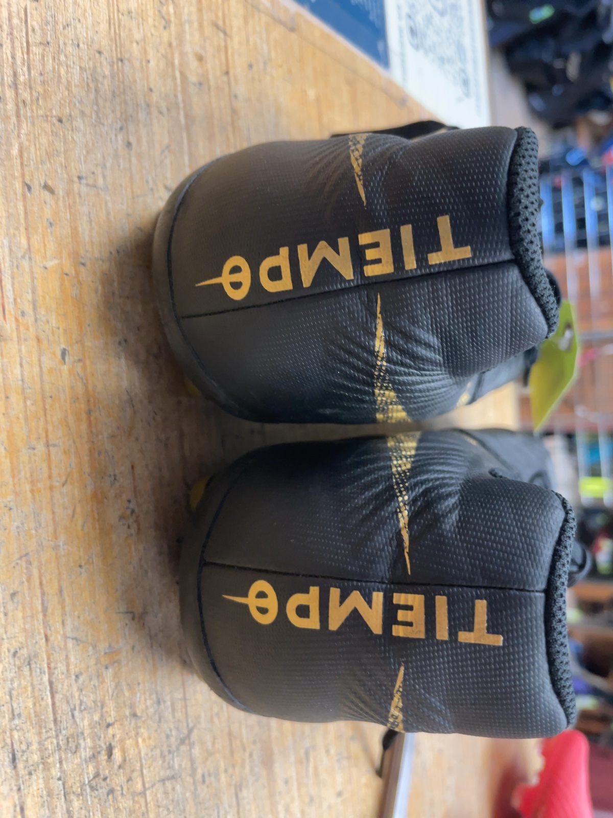 Nike Tiempo Size 9 Black/Gold Soccer Cleats