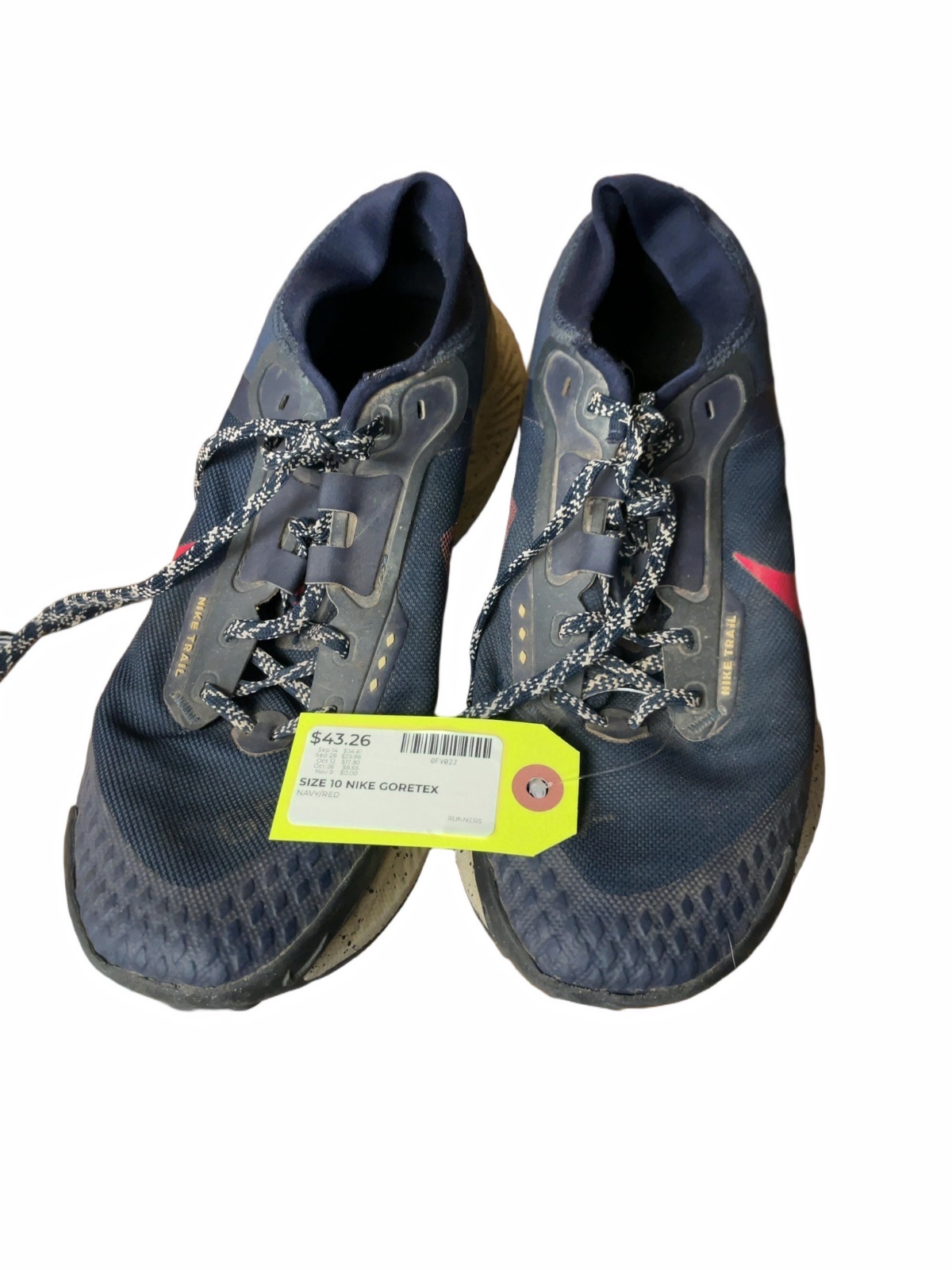 Nike Trail Gore-Tex Size 10 Navy/Red Running Shoes - image 1