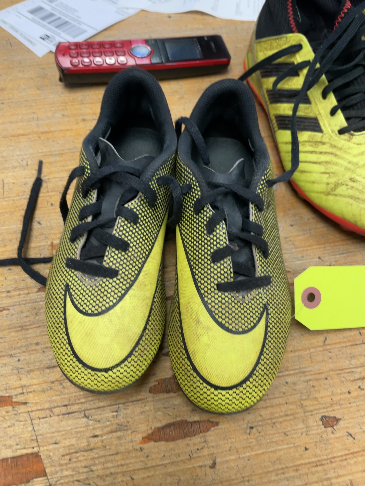 Nike Yellow Soccer Cleats Size 1