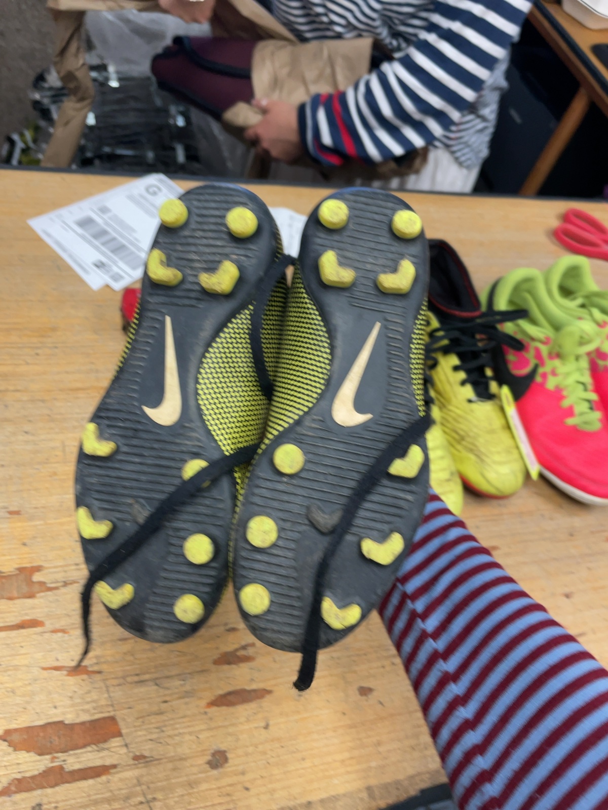Nike Yellow Soccer Cleats Size 1