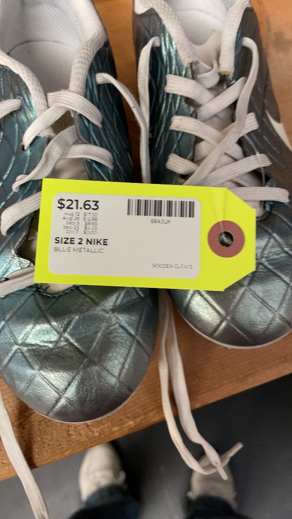 Nike Youth Soccer Cleats - Blue Metallic - Size 2
