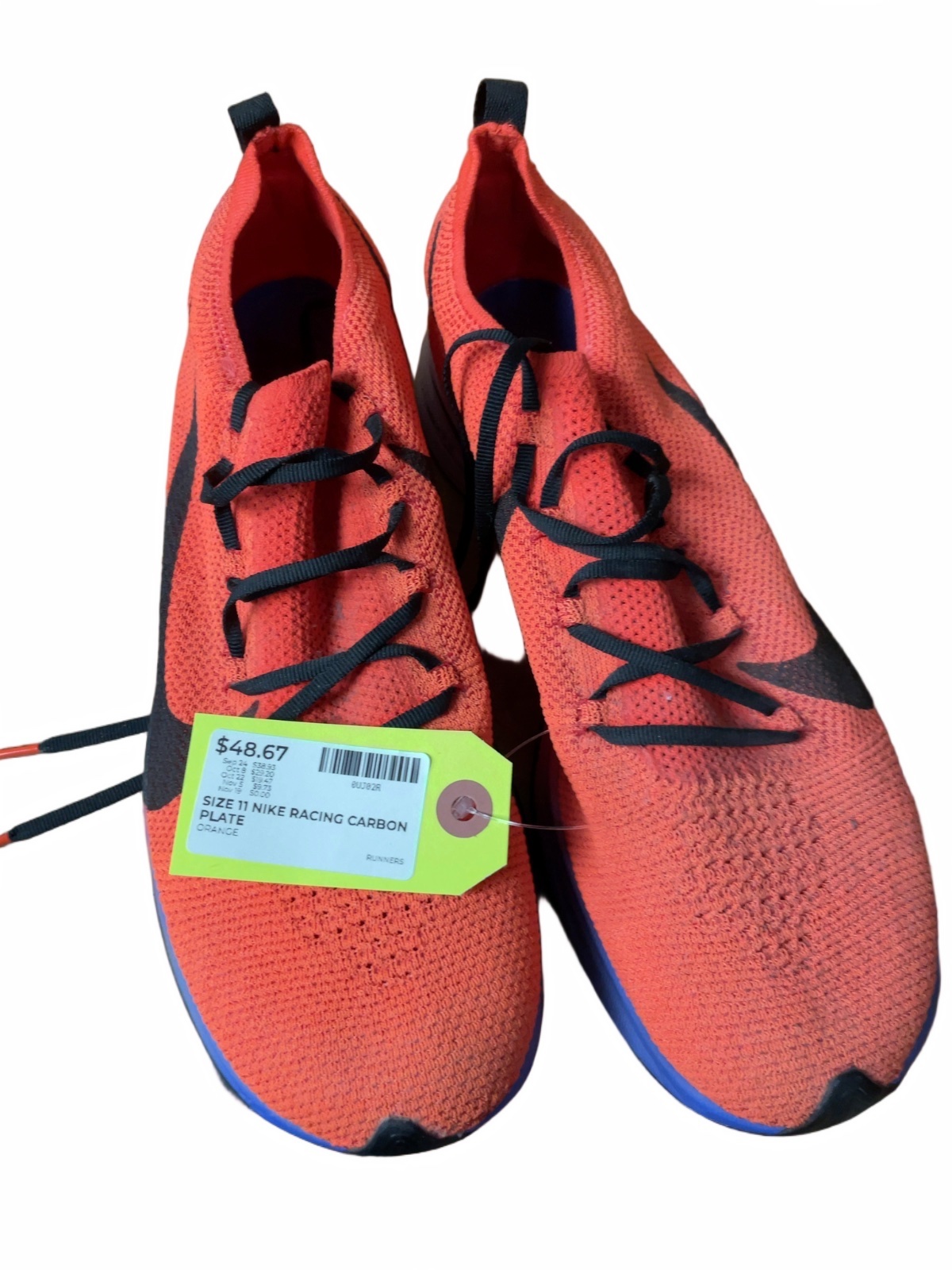 Nike Zoom Fly Flyknit Size 11 US Racing Carbon Plate Runners