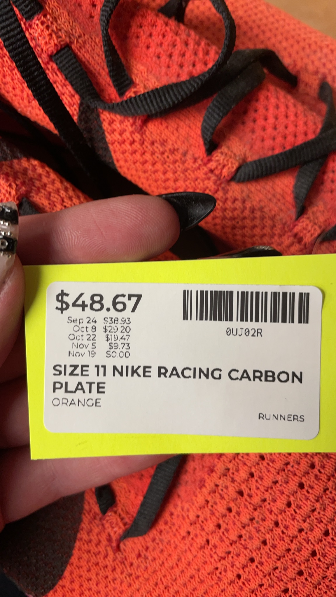 Nike Zoom Fly Flyknit Size 11 US Racing Carbon Plate Runners