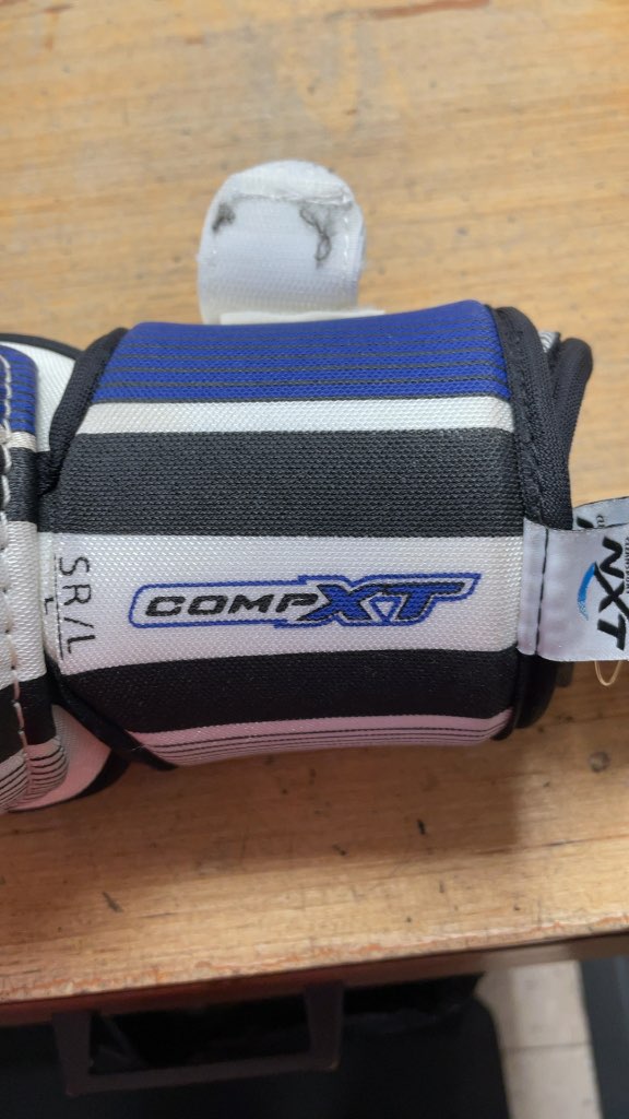 NXT Comp XT Senior Large Hockey Elbow Pads - White/Blue