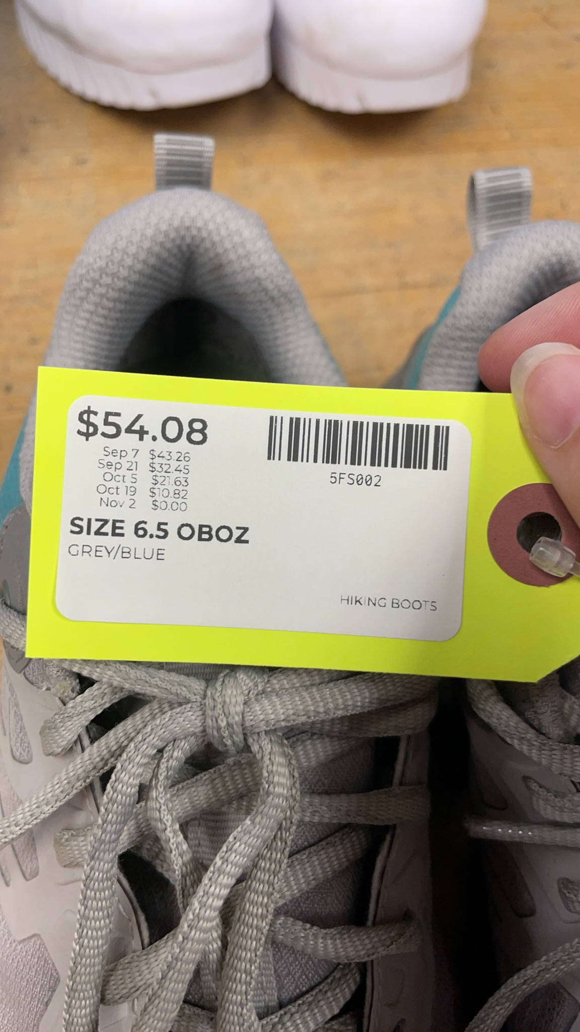 Oboz Hiking Shoes Size 6.5 Grey/Blue
