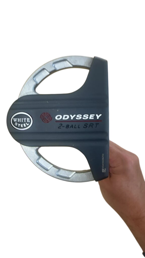 Odyssey White Steel 2-Ball SRT Golf Putter Used 35" - image 1